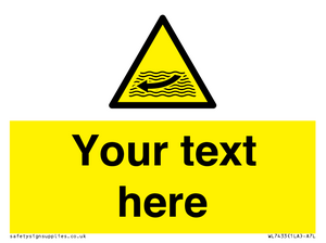 Custom Warning strong river flows